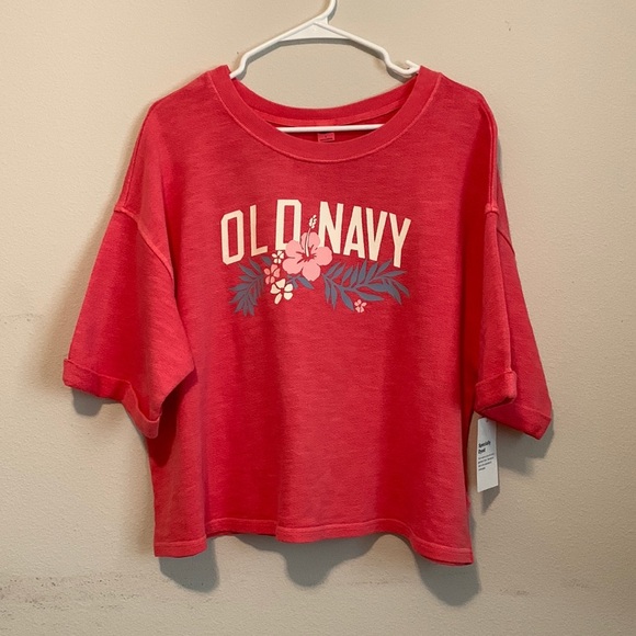 Old Navy Tops - New!! Old Navy Red Cotton Sweater Top Size Large